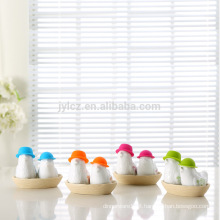 Wedding gift ceramic silicone salt and pepper shakers set